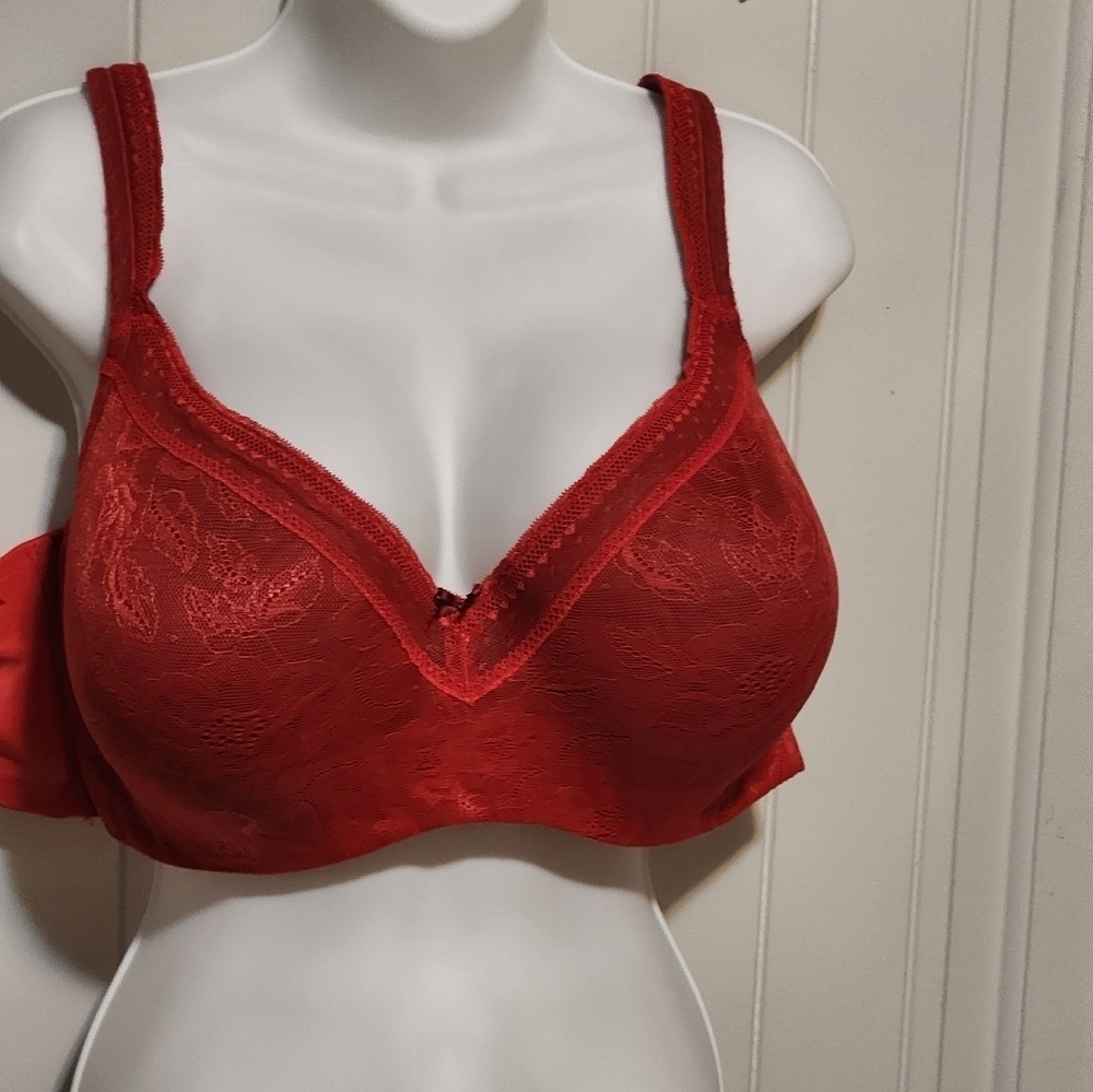 Cacique Red Lace Underwire Bra